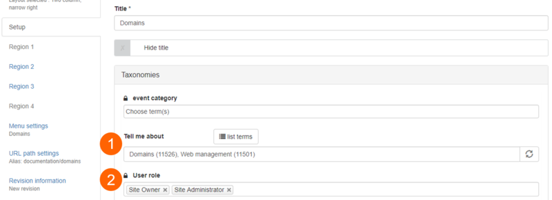 Controlled taxonomies Controlled taxonomies