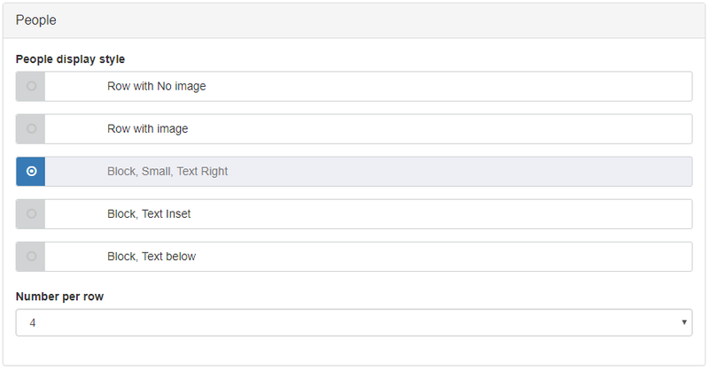 Taxonomy listing display style configuration Taxonomy listing display style configuration